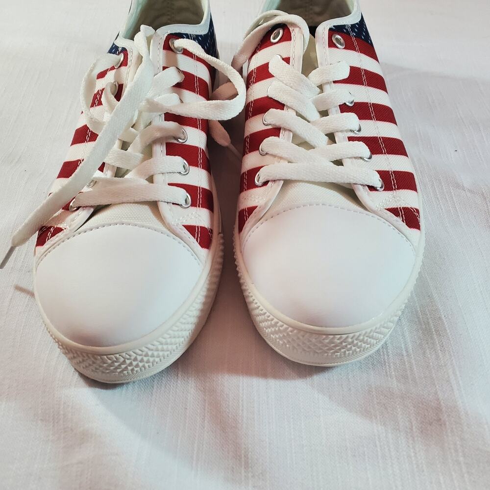 Make America Great Again Mens Womens Low Top Sneakers Shoes White USA M7.5 W10
